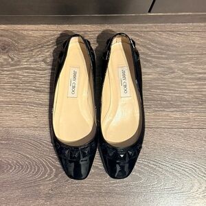 Jimmy Choo Glossy Black Flats